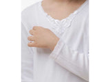 Pajama white cotton lace: children