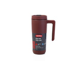 Thermos mug with burgundy handle 530 ml