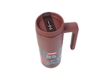 Thermos mug with burgundy handle 530 ml