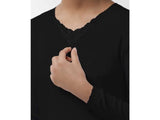 Authentic black cotton lace pajama: girls