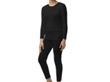Authentic black cotton pajama with a bow: for women