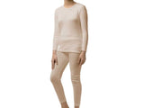 Pajama original cotton beige bow: women