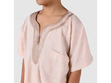 Beige embroidered comfort dress: for boys