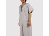 Brown embroidered comfort dress: boys