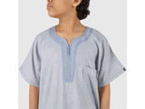 Light blue embroidered comfort dress: for boys