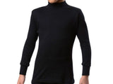 High neck black cotton winter undershirt: boys