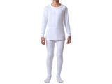 White cotton winter pajama: boys