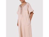 Beige embroidered comfort dress: youth