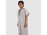 Brown embroidered comfort dress: youth