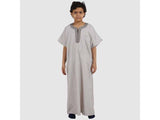 Brown embroidered comfort dress: youth