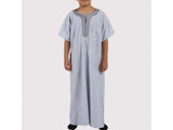 Gray embroidered comfort dress: youth