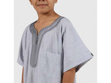 Gray embroidered comfort dress: youth